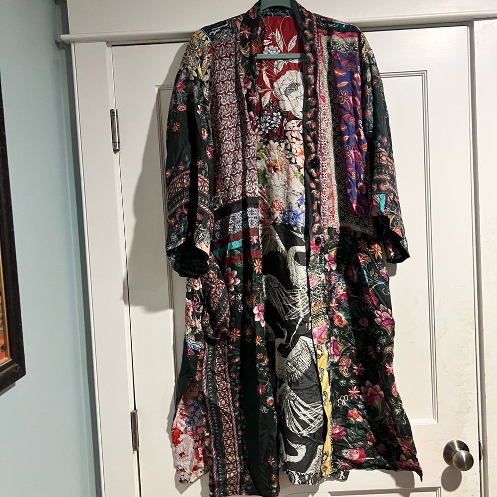 Johnny Was Janice Gabrielle Kim Reversible Silk Kimono - NWT - Sz. L - Picture 6 of 16